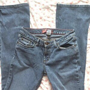 low rise flare jeans